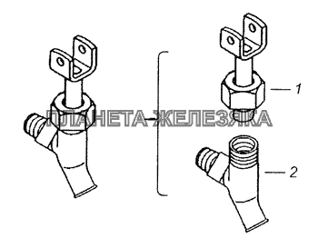 5320-1305010 Кран сливной системы охлаждения КамАЗ-65201 Евро 2-3 5320-1305010 Кран сливной системы охлаждения КамАЗ-65201 Евро 2-3