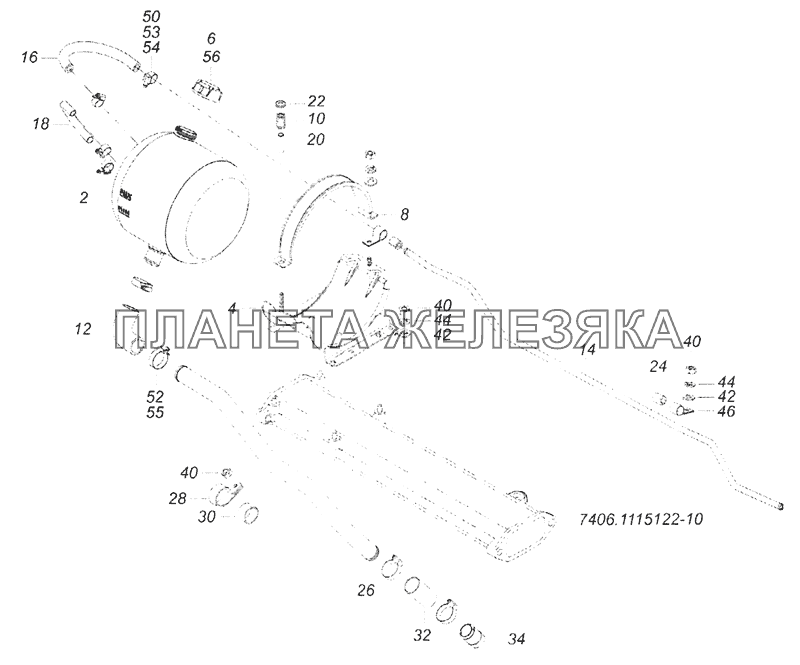 6520-1311005 Установка расширительного бачка КамАЗ-65201 Евро 2-3