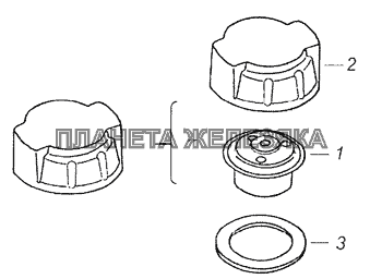 5320-1311060 Пробка расширительного бачка КамАЗ-65201 Евро 2-3 5320-1311060 Пробка расширительного бачка КамАЗ-65201 Евро 2-3