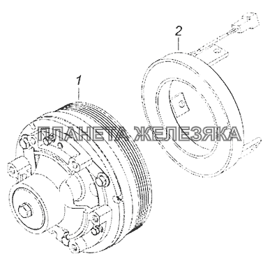 740.30-1317500-01 Муфта электромагнитная привода вентилятора КамАЗ-65201 Евро 2-3 740.30-1317500-01 Муфта электромагнитная привода вентилятора КамАЗ-65201 Евро 2-3