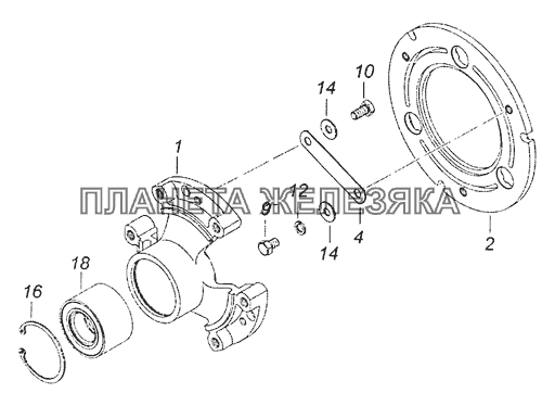 740.30-1317520-10 Ступица вентилятора с фрикционным диском КамАЗ-65201 Евро 2-3