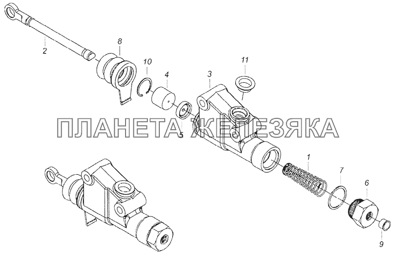 5320-1602512 Главный цилиндр КамАЗ-65201 Евро 2-3