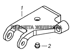 65115-2905535 Кронштейн амортизатора левый КамАЗ-65201 Евро 2-3