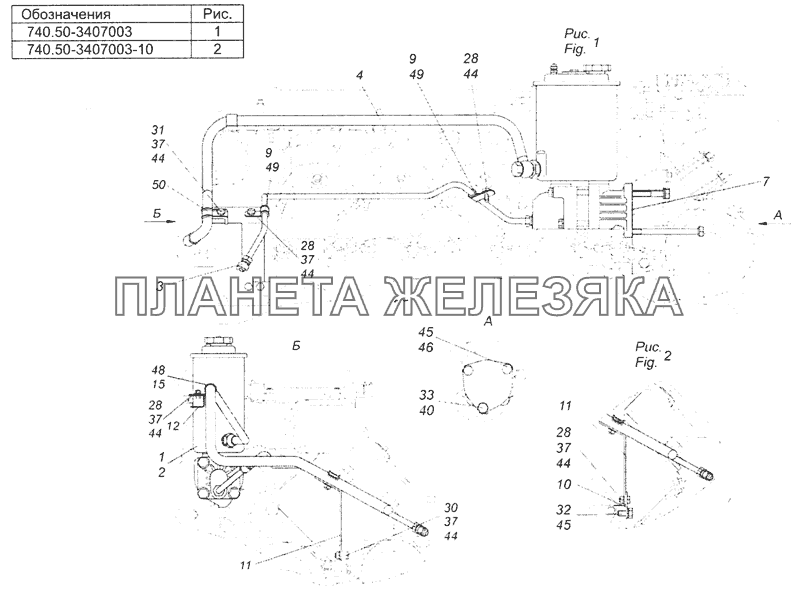 740.50-3407003 Установка насоса рулевого усилителя КамАЗ-65201 Евро 2-3