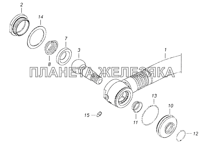 65201-3414010-75 Тяга сошки с наконечниками КамАЗ-65201 Евро 2-3