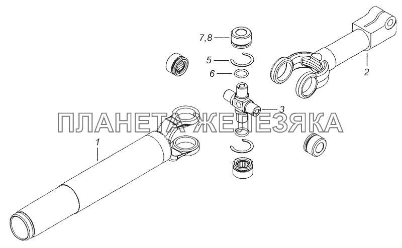 6520-3422014 Шарнир со втулкой КамАЗ-65201 Евро 2-3