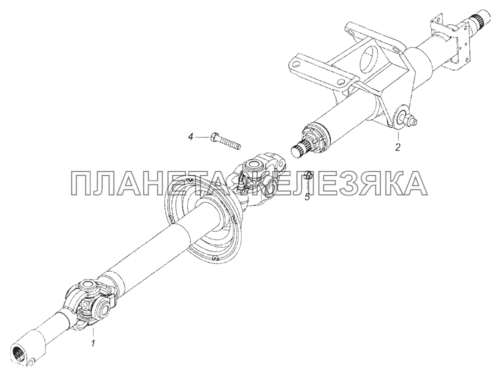 6520-3444006 Рулевая колонка с карданным валом КамАЗ-65201 Евро 2-3