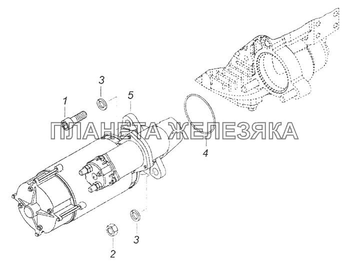 740.50-3708005 Установка стартера КамАЗ-65201 Евро 2-3