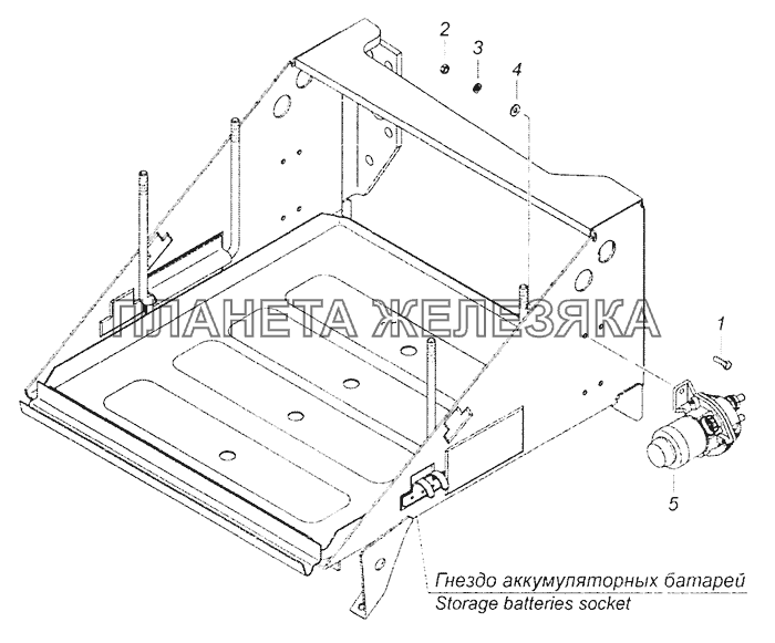 5320-3737001-01 Установка малогабаритного выключателя массы КамАЗ-65201 Евро 2-3