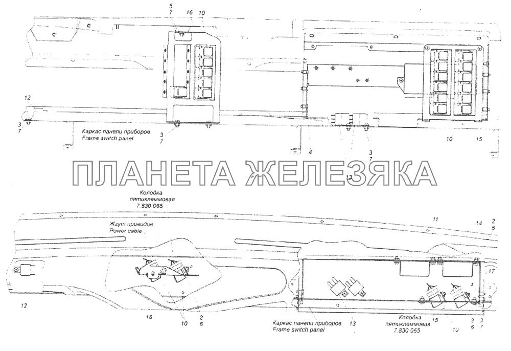 4308-3747001-50 Установка реле КамАЗ-65201 Евро 2-3