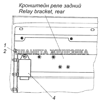 4355-3747195 Установка электронного реле стартера КамАЗ-65201 Евро 2-3