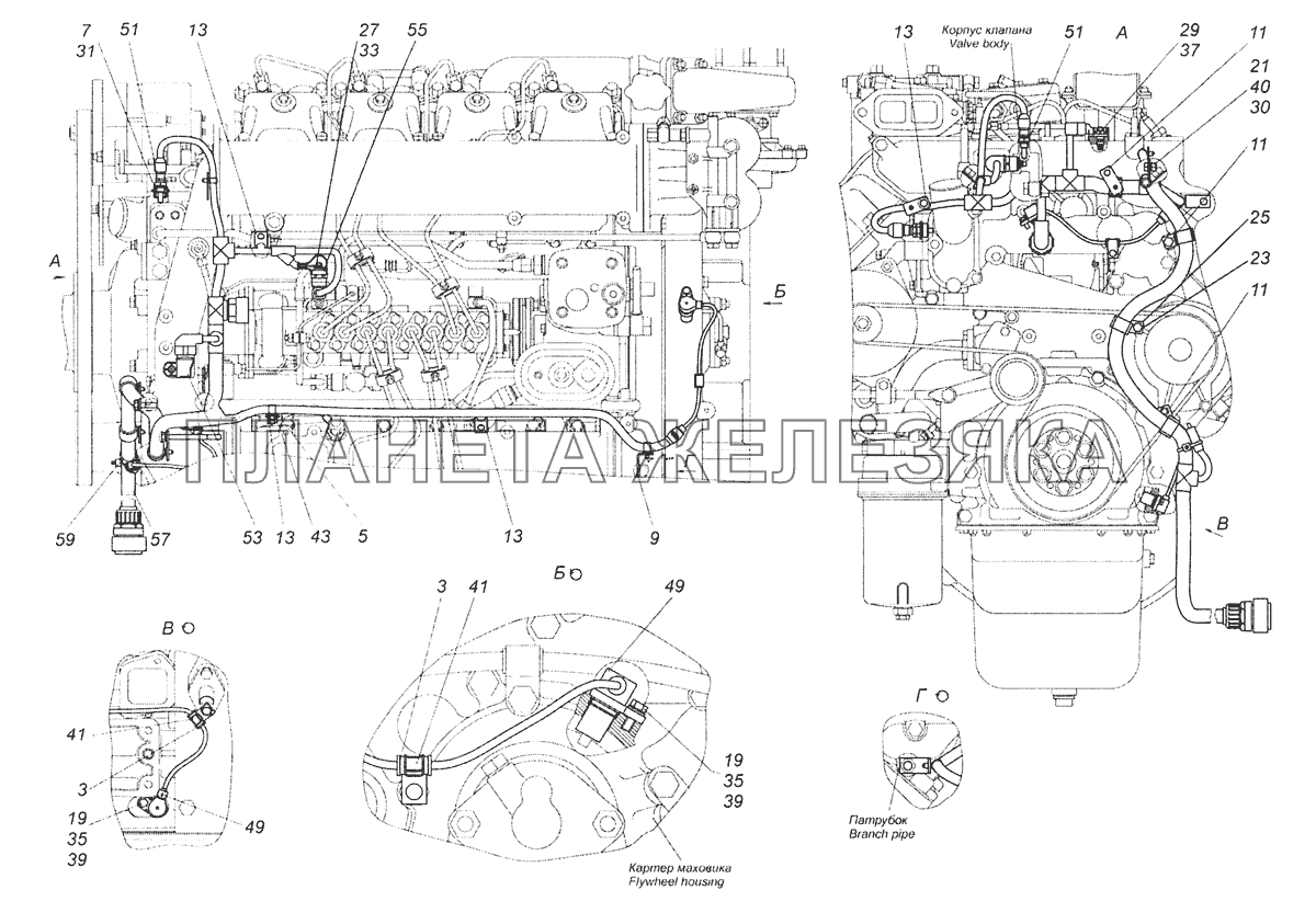 740.63-3724010 Установка жгута проводов КамАЗ-65201 Евро 2-3 740.63-3724010 Установка жгута проводов КамАЗ-65201 Евро 2-3