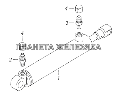 4310-5003014 Цилиндр опрокидывающего механизма кабины КамАЗ-65201 Евро 2-3