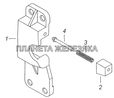 5320-6105035-10 Фиксатор замка левый КамАЗ-65201 Евро 2-3