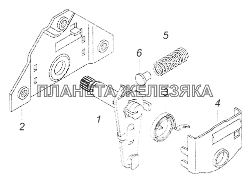 5320-6105080/81 Привод замка двери правый/левый в сборе КамАЗ-65201 Евро 2-3