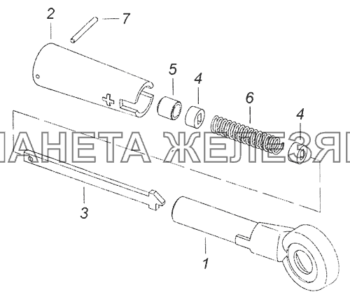 5320-6804756 Ручка регулировки торсиона КамАЗ-65201 Евро 2-3