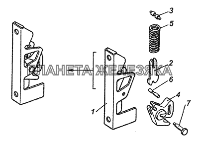 5320-8406010-01 Замок панели КамАЗ-65201 Евро 2-3
