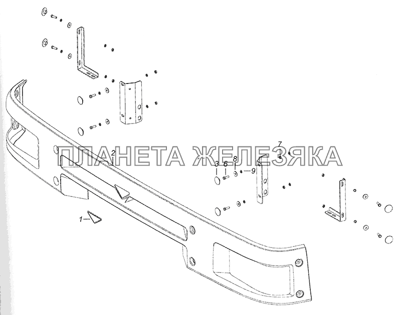 65115-8417012 Установка панели фар КамАЗ-65201 Евро 2-3 65115-8417012 Установка панели фар КамАЗ-65201 Евро 2-3