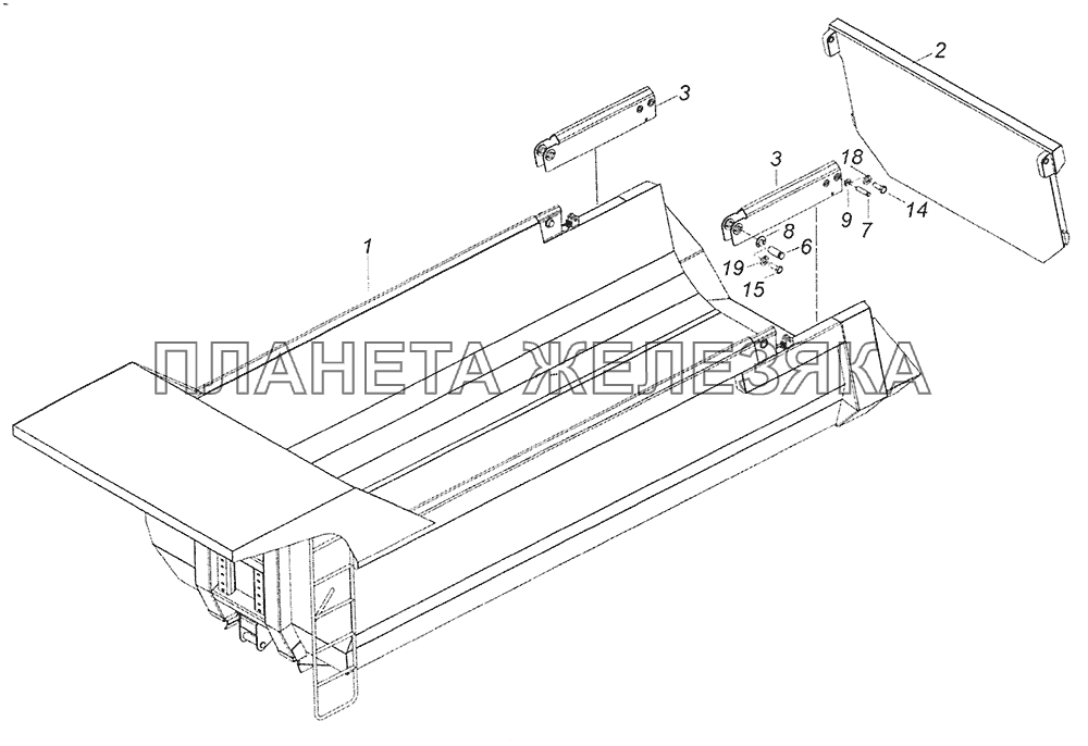 65201-8500010 Платформа КамАЗ-65201 Евро 2-3