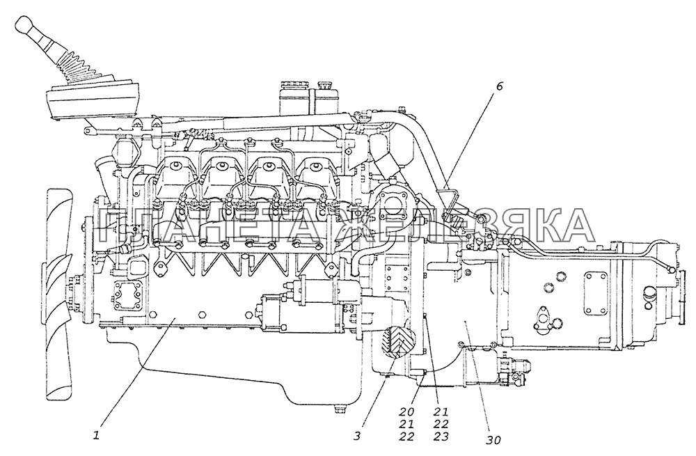 740.50-1000300-44 Агрегат силовой КамАЗ-65201 Евро 2-3 740.50-1000300-44 Агрегат силовой КамАЗ-65201 Евро 2-3