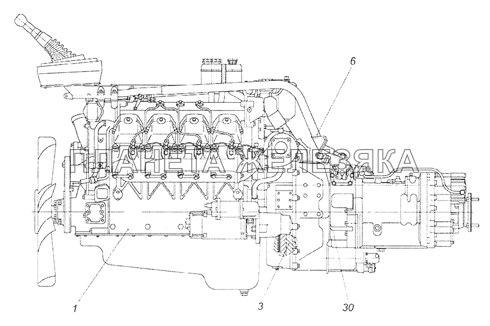 740.60-1000300-95 Агрегат силовой КамАЗ-65201 Евро 2-3