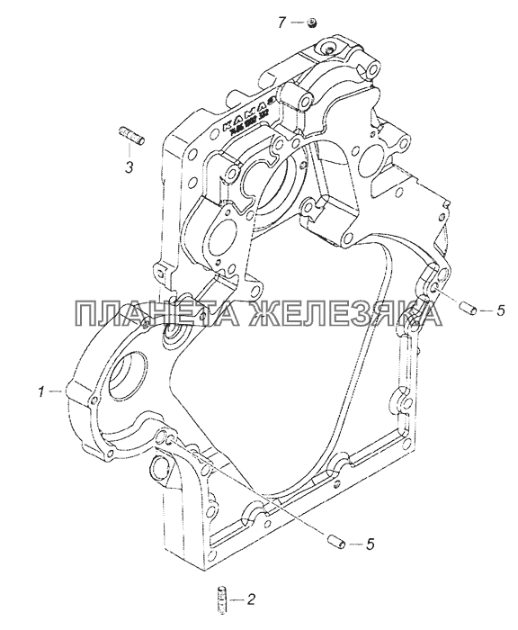 7406.1002320 Картер агрегатов КамАЗ-65201 Евро 2-3