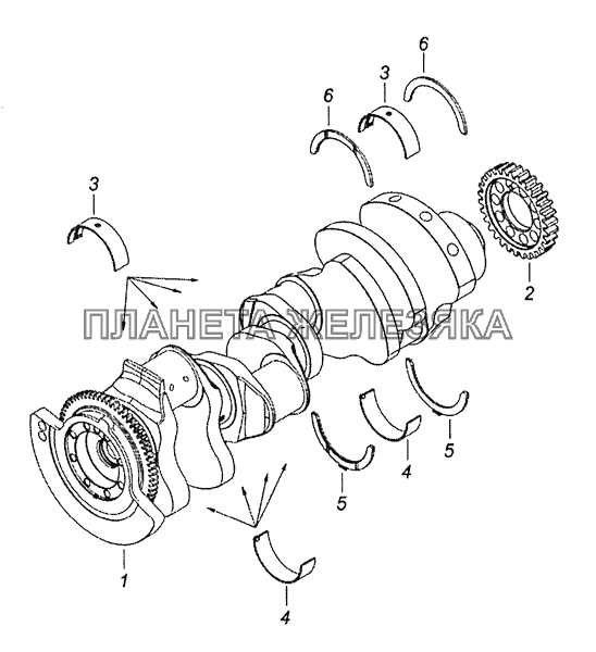 740.50-1005007 Установка коленчатого вала КамАЗ-6522 (Евро-4)