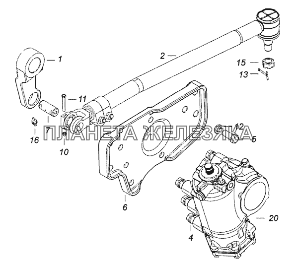 65225-3400012-10 Установка рулевого управления КамАЗ-6522 (Евро-4)