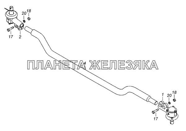 6522-3414052 Тяга рулевой трапеции КамАЗ-6522 (Евро-4)