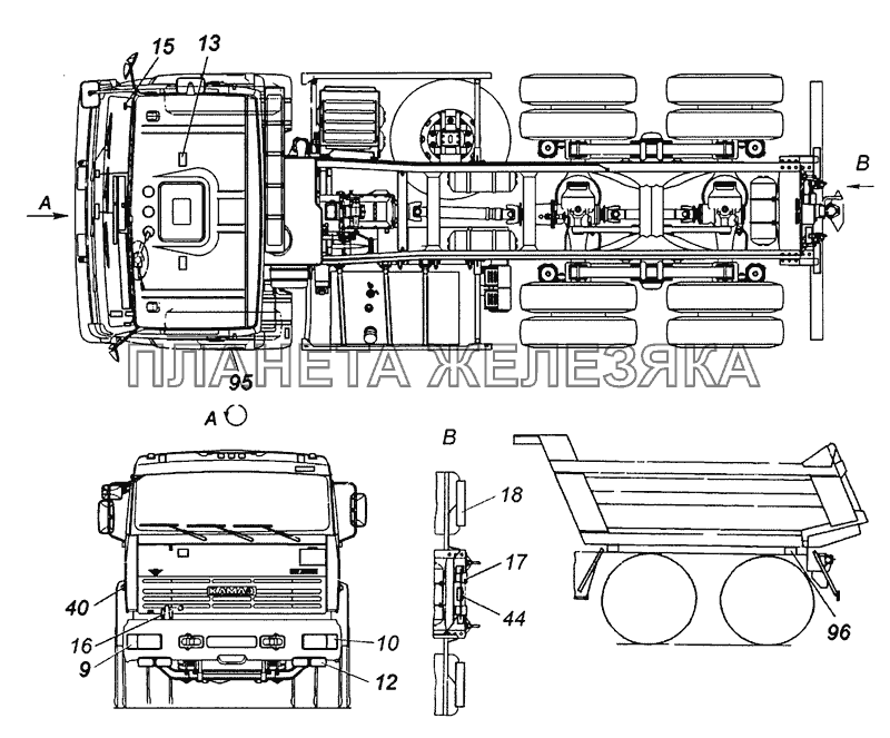 6522-3700001-34 Светотехника на автомобиле КамАЗ-6522 (Евро-4)