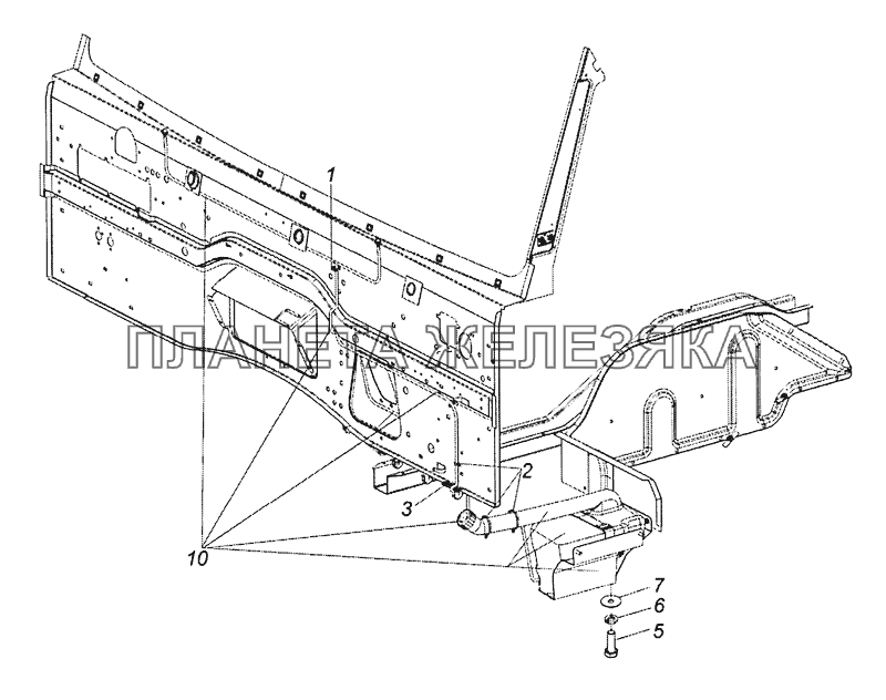 65115-5208004 Установка омывателя КамАЗ-6522 (Евро-4)