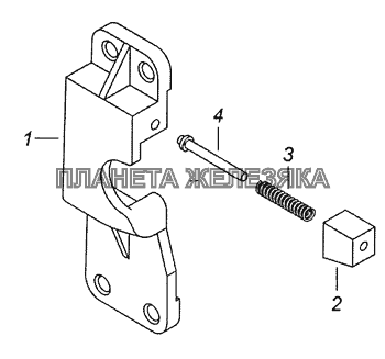 5320-6105035-10 Фиксатор замка левый КамАЗ-6522 (Евро-4)