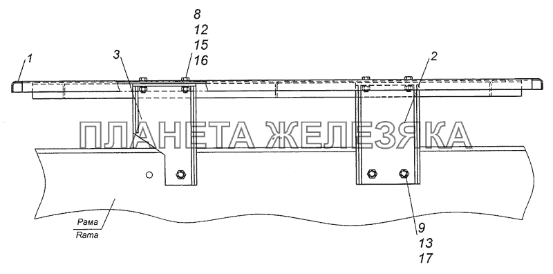 65225-8404100 Установка настила КамАЗ-6522 (Евро-4)