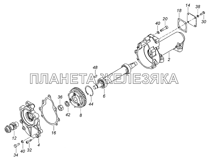 740.90-1111005-10 Редуктор привода ТНВД КамАЗ-6522 (Евро-4)