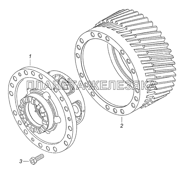 6522-1802153 Водило с шестерней дифференциала КамАЗ-6522 (Евро-4)