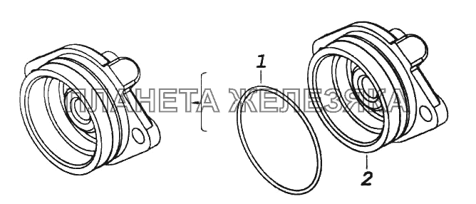 Корпус заднего подшипника КамАЗ-6522