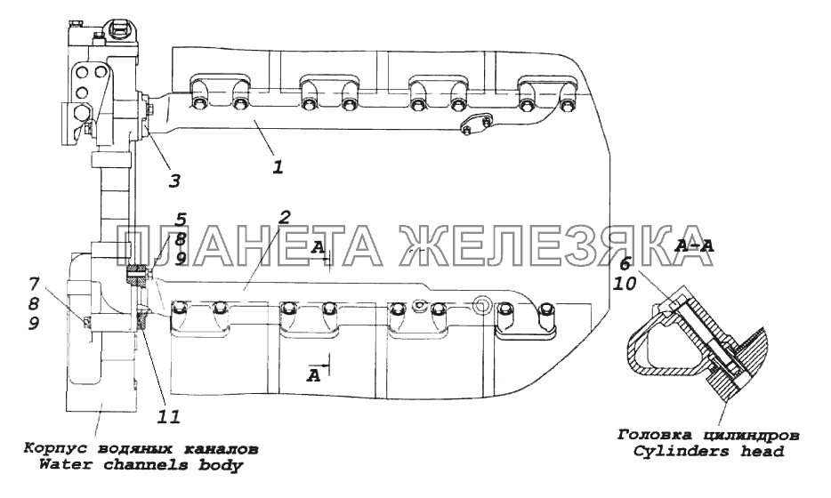 Установка водяных труб КамАЗ-6522