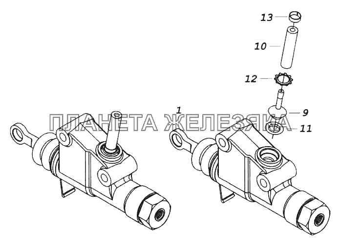 Главный цилиндр управления сцепления КамАЗ-6522
