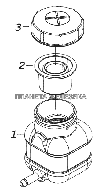 Бачок главного цилиндра привода сцепления КамАЗ-6522