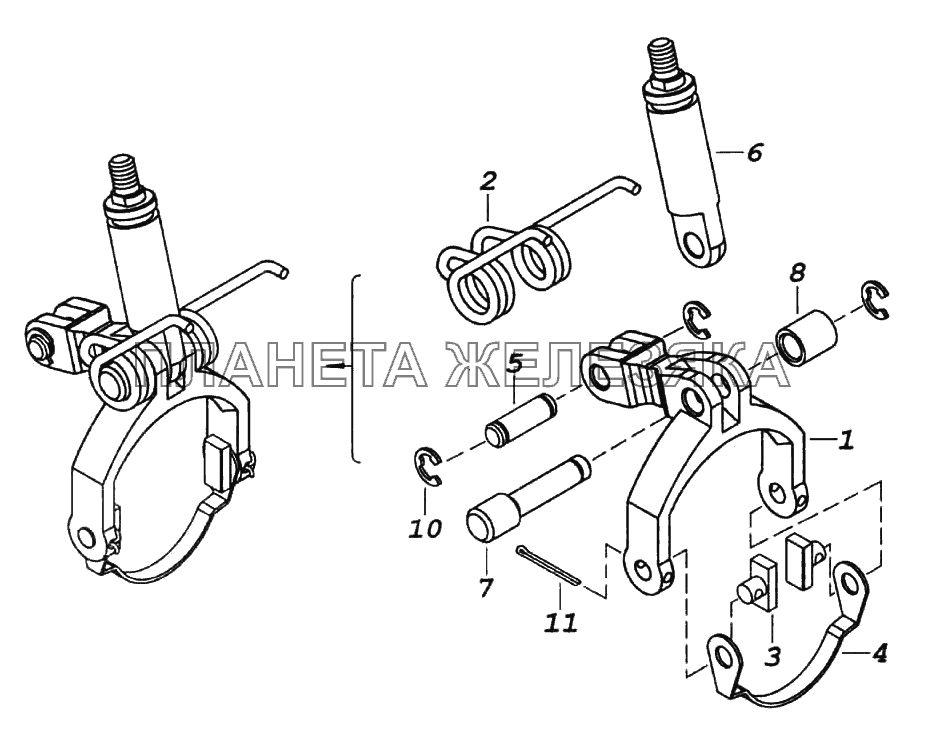 Вилка блокировки в сборе КамАЗ-6522