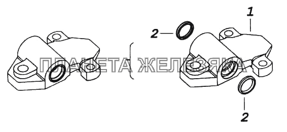 Ушко с втулкой и манжетами КамАЗ-6522