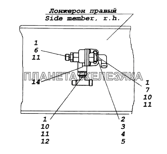 Установка клапана двухмагистрального КамАЗ-6522