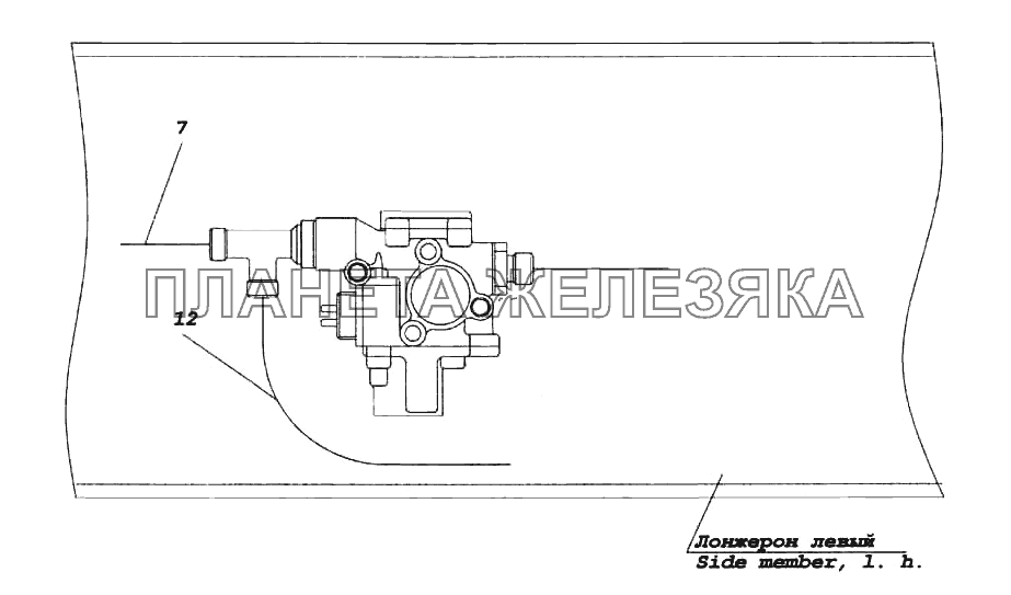 Установка пневмоуправления системой АБС КамАЗ-6522