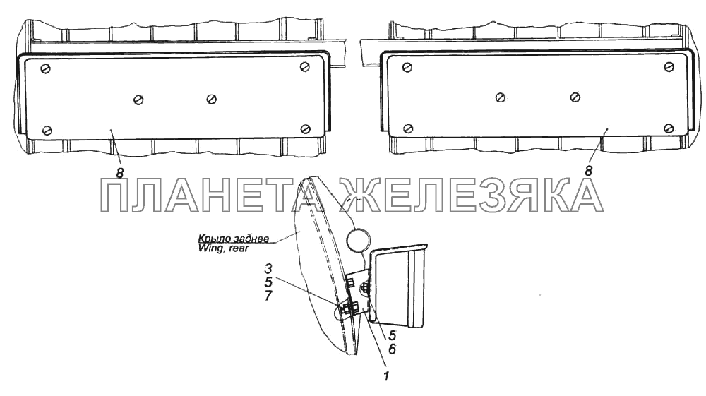 Установка задних фонарей КамАЗ-6522