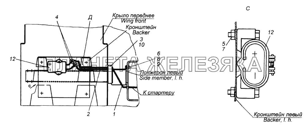 Установка розетки внешнего запуска КамАЗ-6522