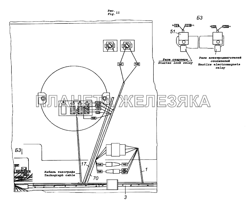 Установка проводов на кабине КамАЗ-6522