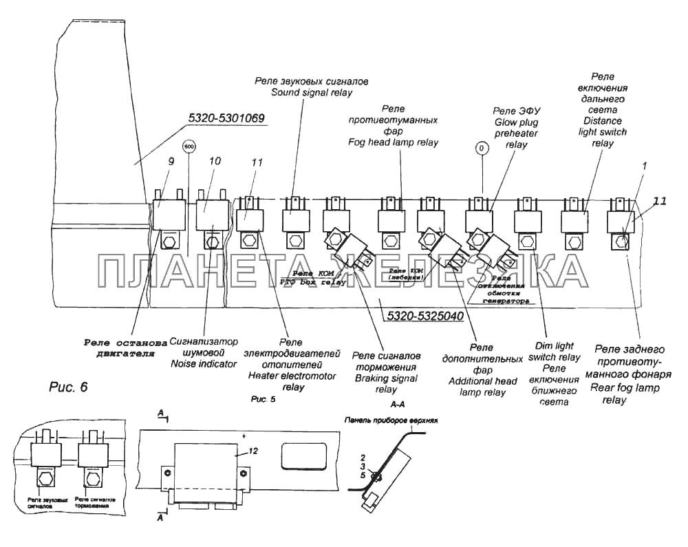 Установка реле КамАЗ-6522