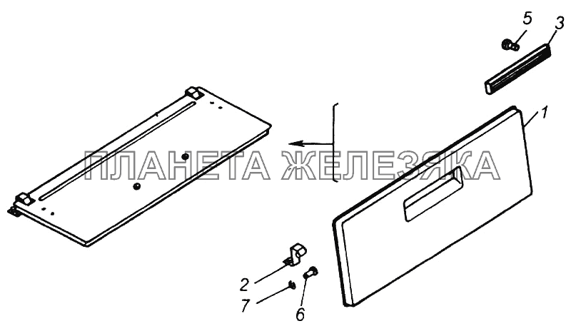 Дверка вещевого ящика КамАЗ-6522
