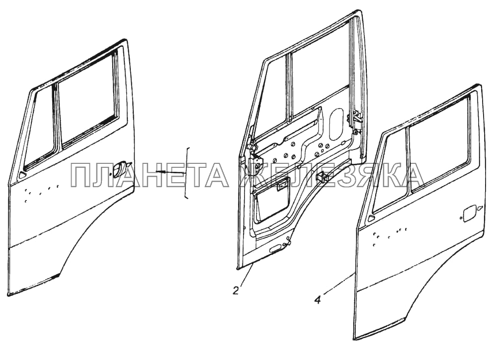 Дверь левая КамАЗ-6522