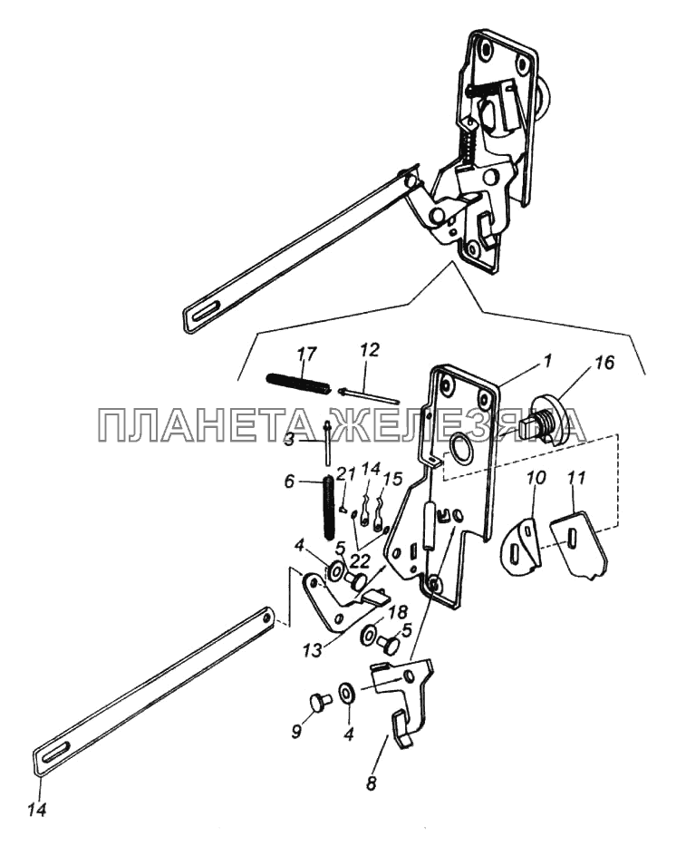 Замок двери правый/левый КамАЗ-6522